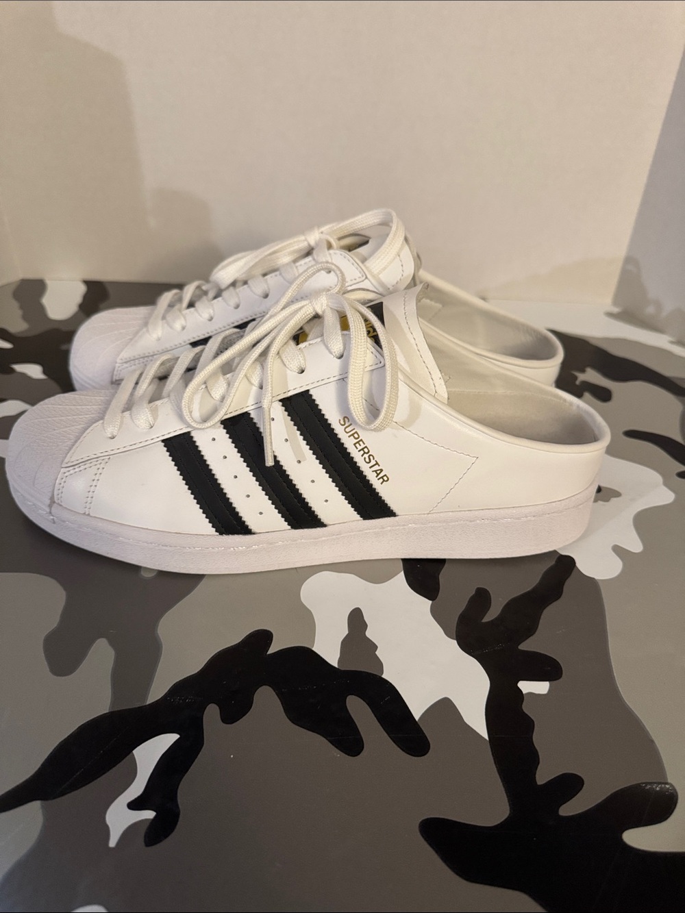 adidas men’s White Low-Profile Lace-Up Sneakers legit